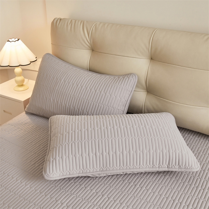 91家纺网 家纺一手货源 找家纺 3C 2024新款A类全棉水洗棉大豆夹棉床笠-初忆 初忆-时尚灰