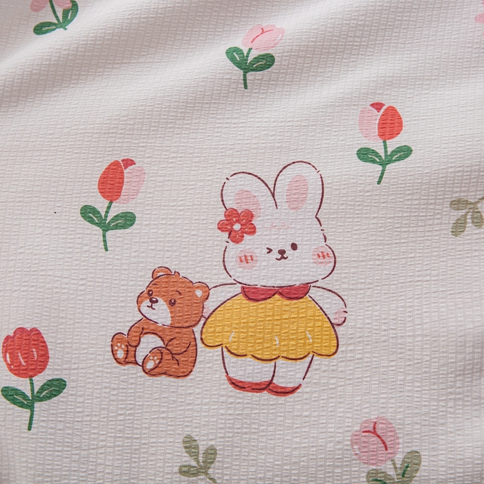 91家纺网 家纺一手货源 找家纺 （总）帕芬鸟家纺 2025新款有氧泡泡棉夏被四件套