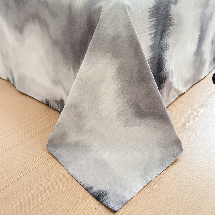 91家纺网 家纺一手货源 找家纺 吉象家纺 2024新款老粗布三件套-床单款 水墨画