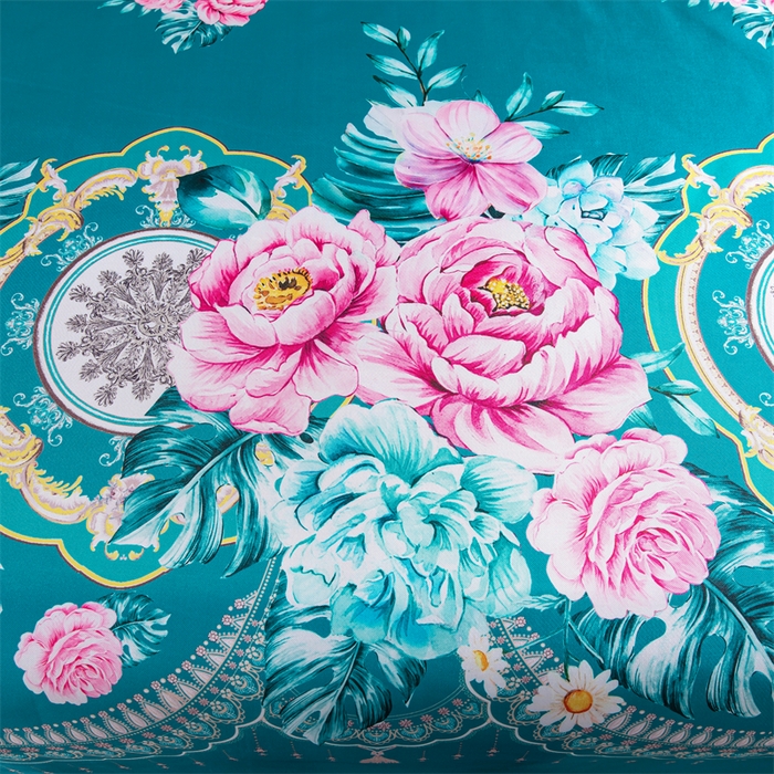 91家纺网 家纺一手货源 找家纺 梵克保罗 2024新款印花冰丝凉席套件-系列一 雍容华贵