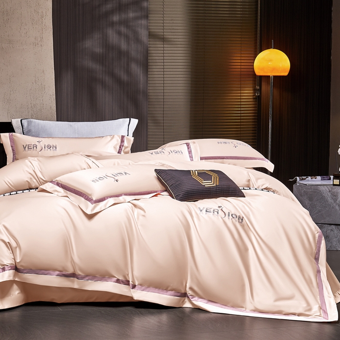 91家纺网 家纺一手货源 找家纺 琉宿2025新款50s双股长绒棉四件套-索菲亚 索菲亚-米芙粉