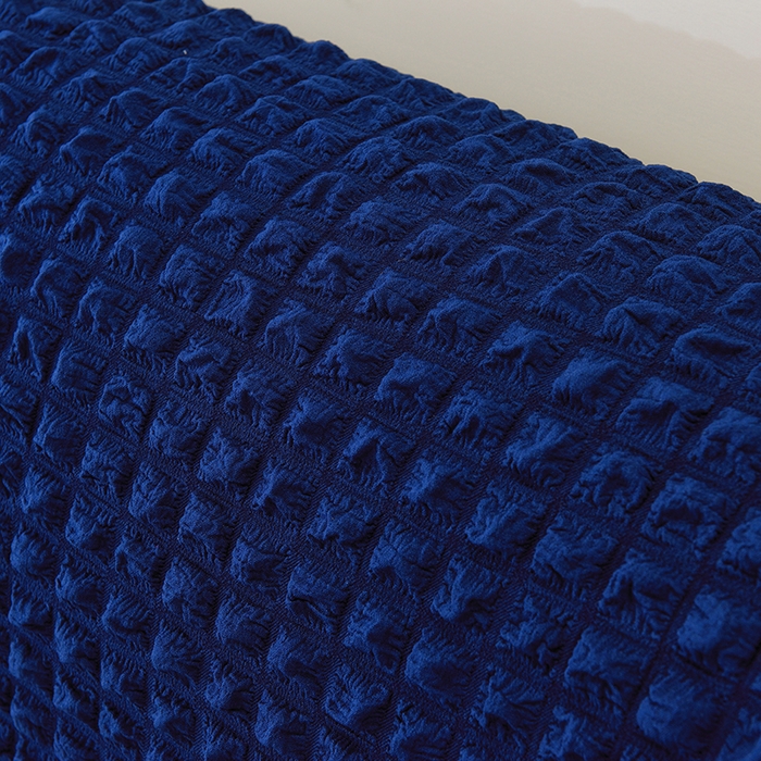 91家纺网 家纺一手货源 找家纺 启博家纺 2024新款简约舒适泡泡纱系列-床头罩 宝蓝