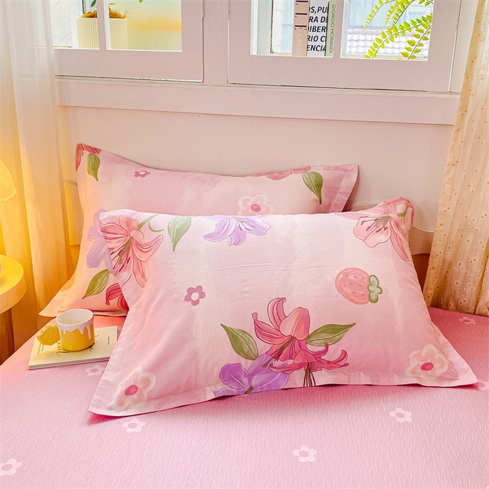 91家纺网 家纺一手货源 找家纺 铭博家纺 2024新款全棉印花四件套 兰若幽香