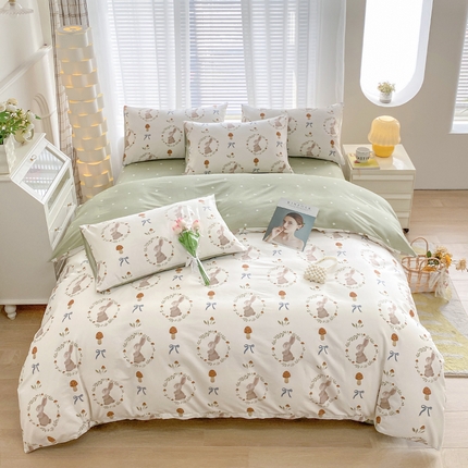 91家纺网 家纺一手货源 找家纺 （总）宇彬家纺 2024新款13372全棉印花四件套和单被套