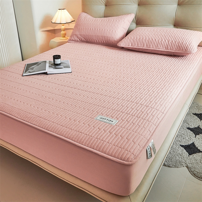 91家纺网 家纺一手货源 找家纺 3C 2024新款A类全棉水洗棉大豆夹棉床笠-初忆 初忆-香妃玉