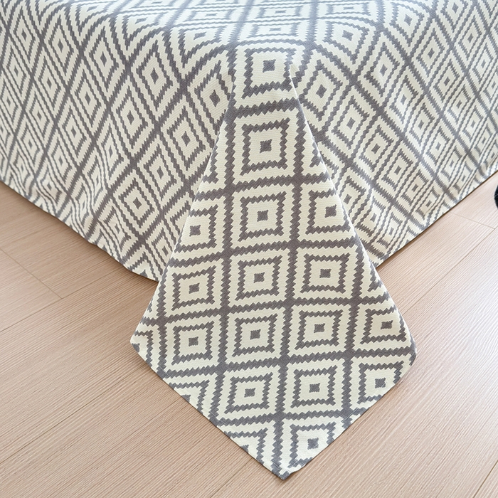 91家纺网 家纺一手货源 找家纺 吉象家纺 2024新款老粗布三件套-床单款 品格灰