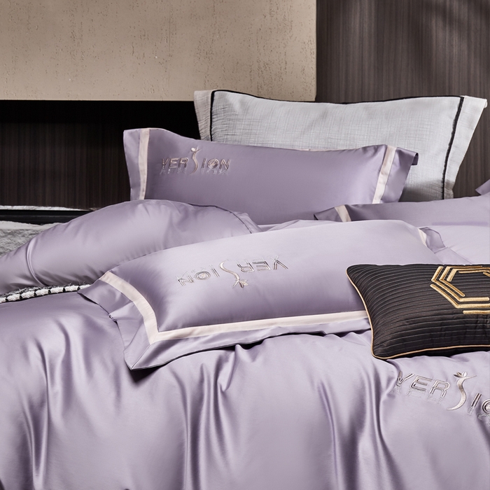 91家纺网 家纺一手货源 找家纺 琉宿2025新款50s双股长绒棉四件套-索菲亚 索菲亚-潋滟紫