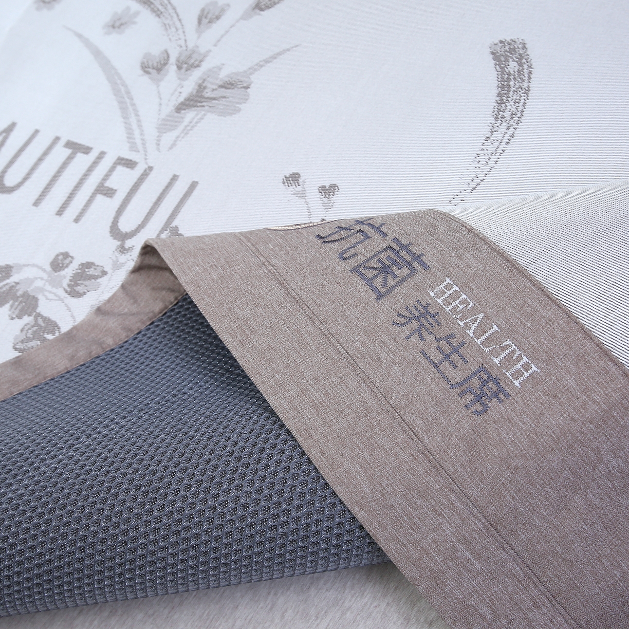 91家纺网 家纺一手货源 找家纺 青雅 2025新款抗菌粗冰丝席 冰丝-棕