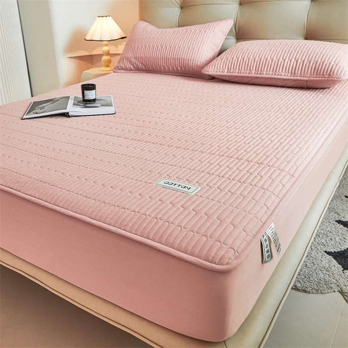 91家纺网 家纺一手货源 找家纺 3C 2024新款A类全棉水洗棉大豆夹棉床笠-初忆 初忆-香妃玉