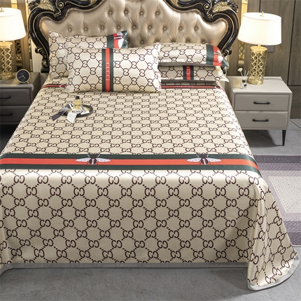 91家纺网 家纺一手货源 找家纺 （总）梵克保罗 2024新款印花冰丝凉席套件-系列一