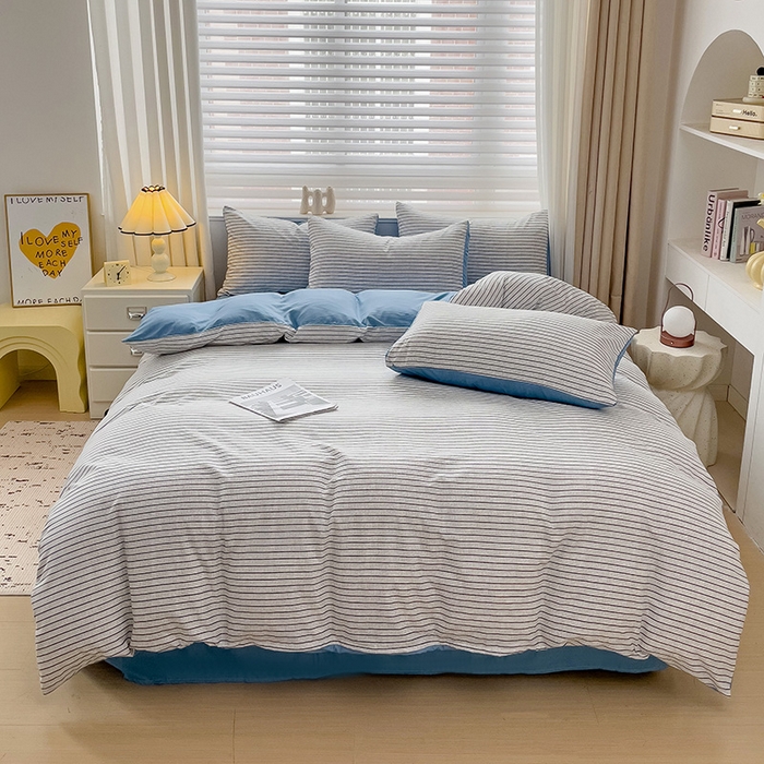 91家纺网 家纺一手货源 找家纺 （总）楠沐家纺 2025新款亲肤柔软水洗棉磨毛四件套