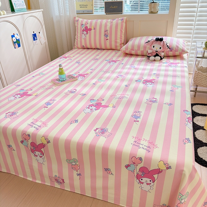 91家纺网 家纺一手货源 找家纺 吉象家纺 2024新款老粗布三件套-床单款 美乐蒂