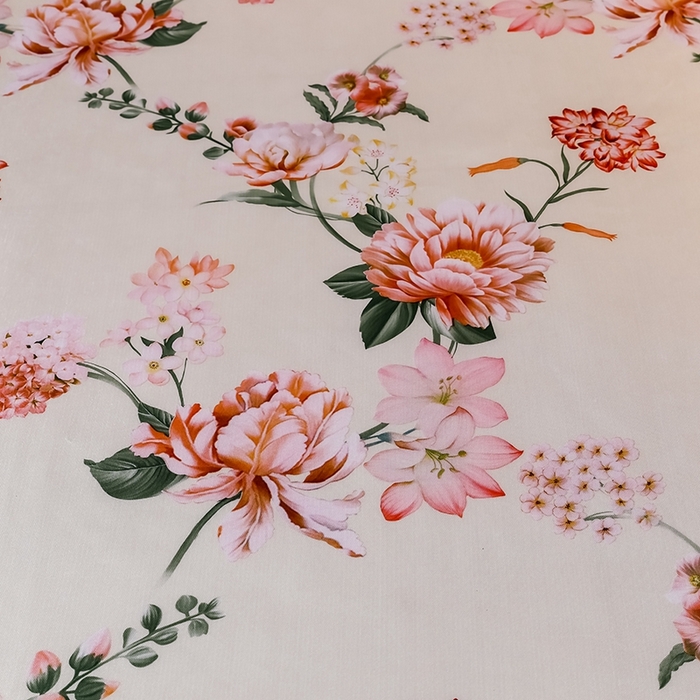 91家纺网 家纺一手货源 找家纺 梵克保罗 2024新款印花冰丝凉席套件-系列一 花满庭