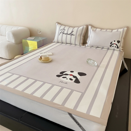 91家纺网 家纺一手货源 找家纺 （总）三味舒屋2025新款抗菌大版数码印花冰丝席 （新升级7A抗菌）床席款