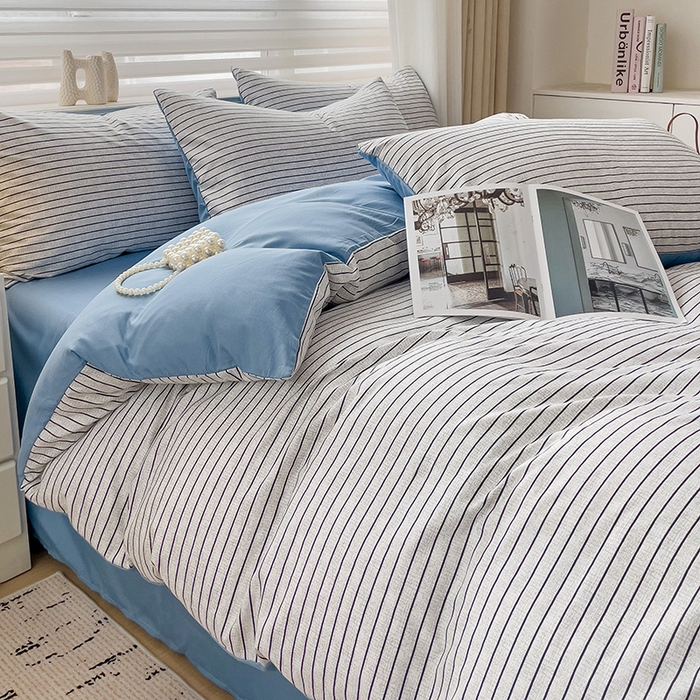 91家纺网 家纺一手货源 找家纺 （总）楠沐家纺 2025新款亲肤柔软水洗棉磨毛四件套