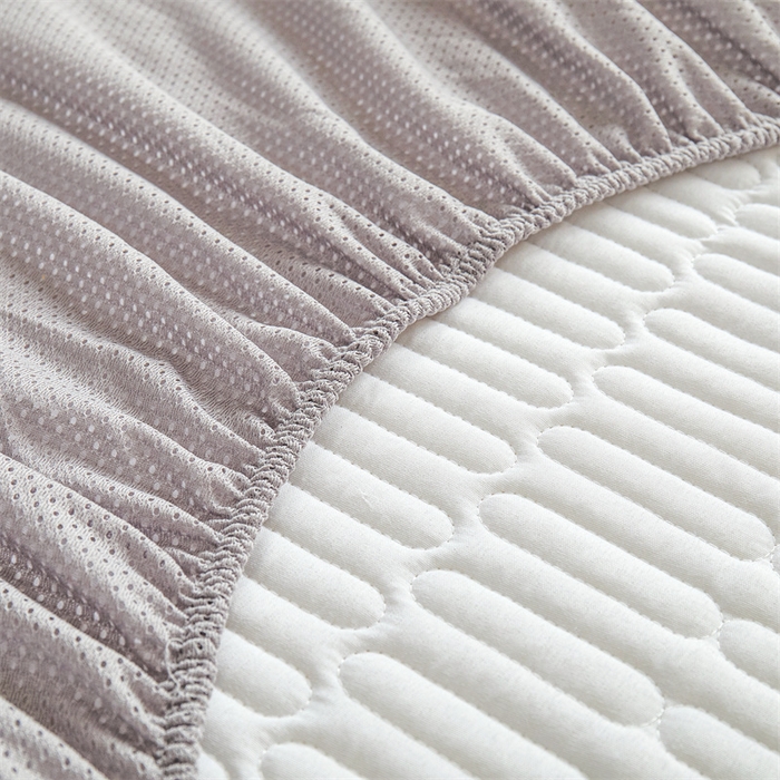 91家纺网 家纺一手货源 找家纺 3C 2024新款A类全棉水洗棉大豆夹棉床笠-网忆 网忆-云朵白