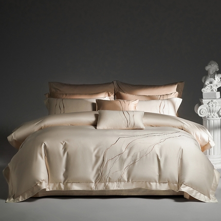 91家纺网 家纺一手货源 找家纺 （总）淼铭家纺 2025高端新品100%甄棉四件套-光影系列