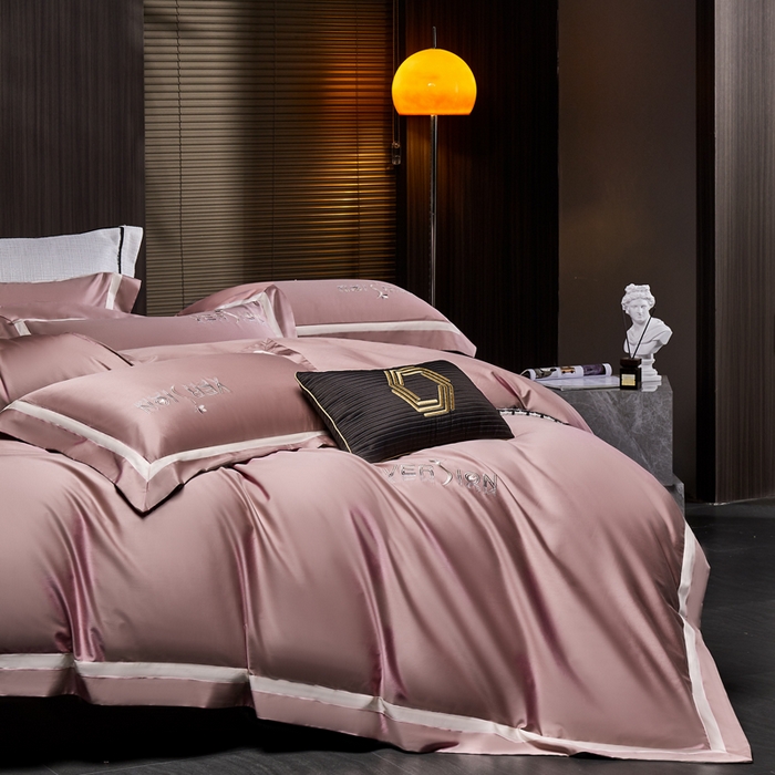 91家纺网 家纺一手货源 找家纺 琉宿2025新款50s双股长绒棉四件套-索菲亚 索菲亚-葡萄紫