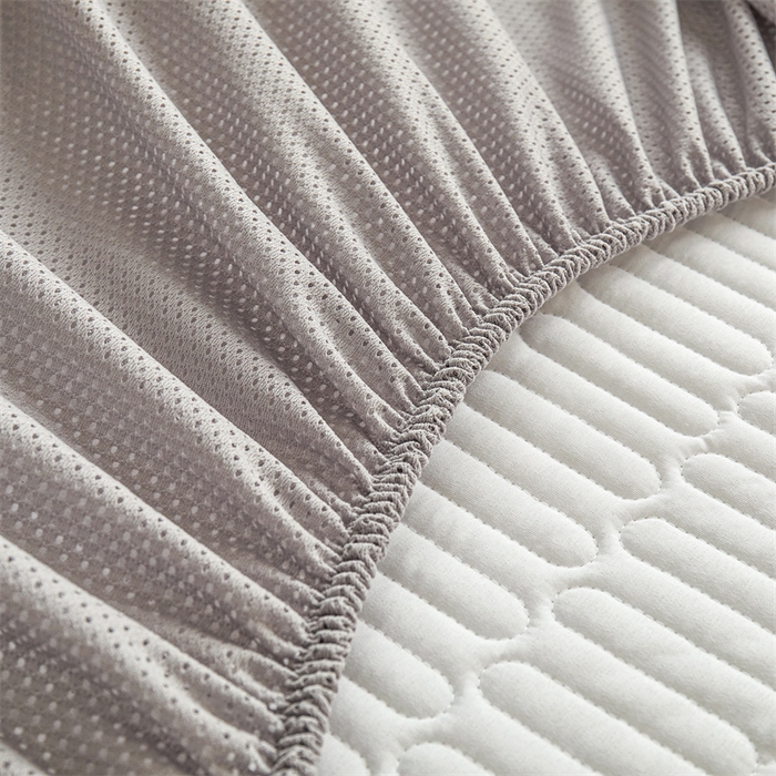 91家纺网 家纺一手货源 找家纺 3C 2024新款A类全棉水洗棉大豆夹棉床笠-网忆 网忆-烟雾灰