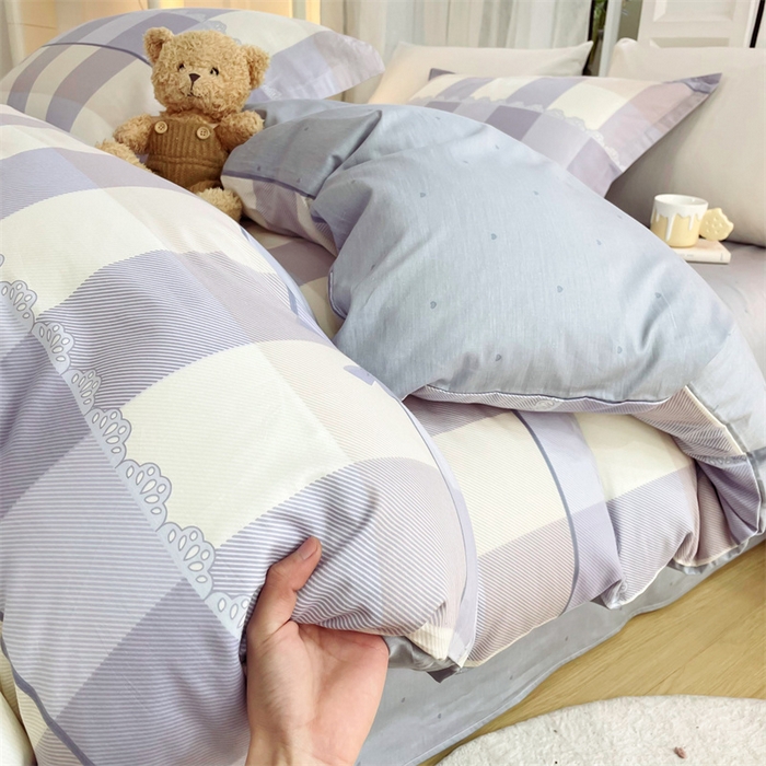 91家纺网 家纺一手货源 找家纺 铭博家纺 2024新款全棉印花四件套 优雅生活-兰