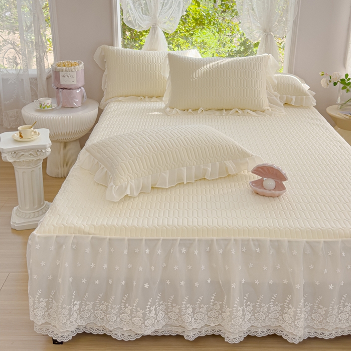 91家纺网 家纺一手货源 找家纺 花香四季家纺 2024新款新款0.5厚胶质凉席三件套-莫兰迪系列 莫兰迪-米色