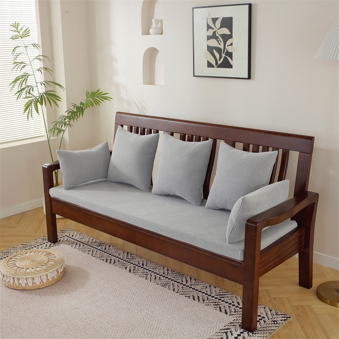 91家纺网 家纺一手货源 找家纺 共鸣沙发垫 2024新款50D高密度高回弹四季款海绵沙发垫 棉朵绒灰色