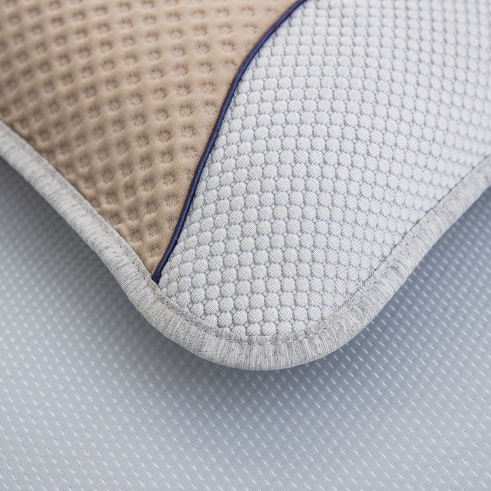 91家纺网 家纺一手货源 找家纺 纽乐 2024新款凉感冰豆豆枕茉莉花填充枕芯 35*55cm/只 咖灰