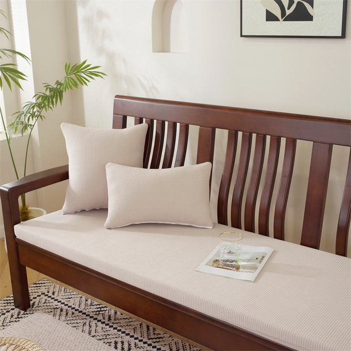 91家纺网 家纺一手货源 找家纺 共鸣沙发垫 2024新款50D高密度高回弹四季款海绵沙发垫 玉米粒 米色