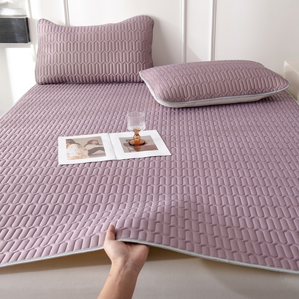 91家纺网 家纺一手货源 找家纺 （总）佳梦达 2024新款0.4厚度纯色凉感丝乳胶凉席（风格二）