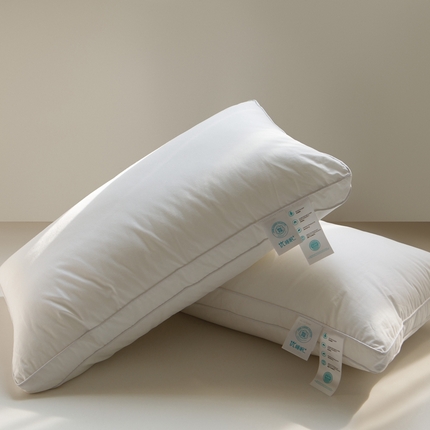 （总）凯润家居馆 2024新款全棉白色双边立体枕头中低枕成人枕芯