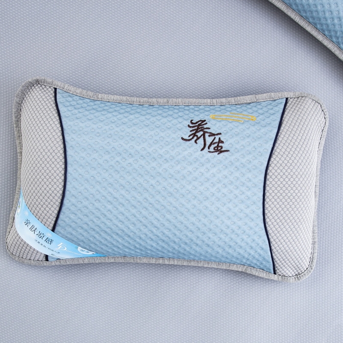 91家纺网 家纺一手货源 找家纺 （总）纽乐 2024新款凉感冰豆豆枕茉莉花填充枕芯 35*55cm/只