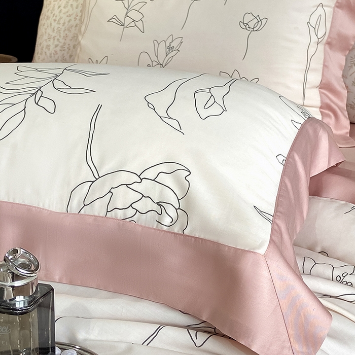 91家纺网 家纺一手货源 找家纺 梵克保罗 2024新款莱赛尔数码印花夏被四件套 菲青