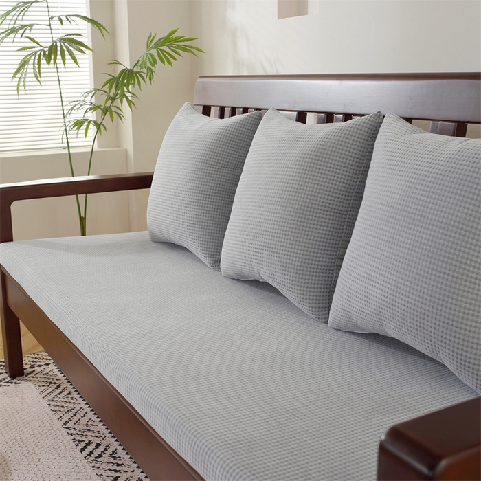 91家纺网 家纺一手货源 找家纺 共鸣沙发垫 2024新款50D高密度高回弹四季款海绵沙发垫 棉朵绒灰色