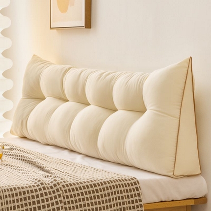 91家纺网 家纺一手货源 找家纺 （总）碧尔家居 2025新款雅致系列水洗棉床头靠垫软包护腰大靠背防撞床上靠枕