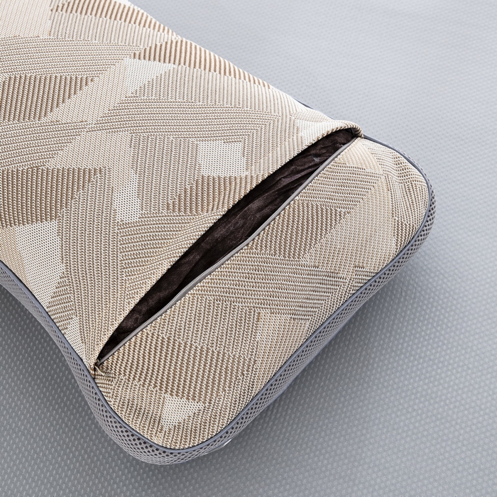 91家纺网 家纺一手货源 找家纺 纽乐家纺 2024新款冰丝透气茶叶枕 冰丝透气枕-拼色灰色35*55cm