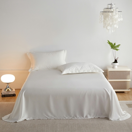 91家纺网 家纺一手货源 找家纺 ROZ home 蕊姿家居 2024新款亲肤舒适60支兰精天丝单床单 古董白