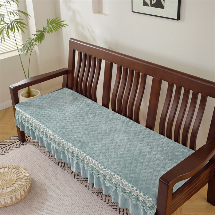 91家纺网 家纺一手货源 找家纺 共鸣沙发垫 2024新款50D高密度高回弹雪尼尔海绵沙发垫 雪尼尔浅绿