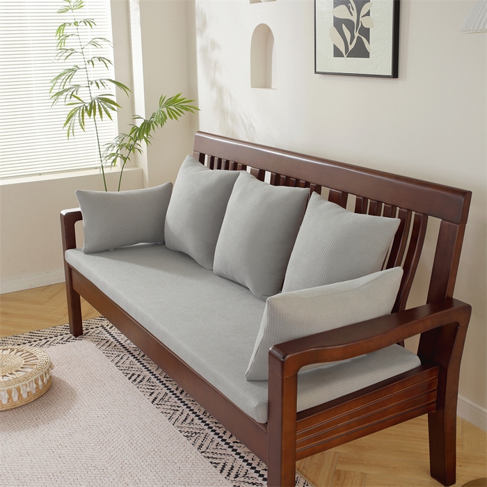 91家纺网 家纺一手货源 找家纺 共鸣沙发垫 2024新款50D高密度高回弹四季款海绵沙发垫 玉米粒灰色