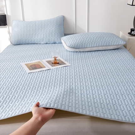 91家纺网 家纺一手货源 找家纺 （总）佳梦达 2024新款0.4厚度纯色凉感丝乳胶凉席（风格二）