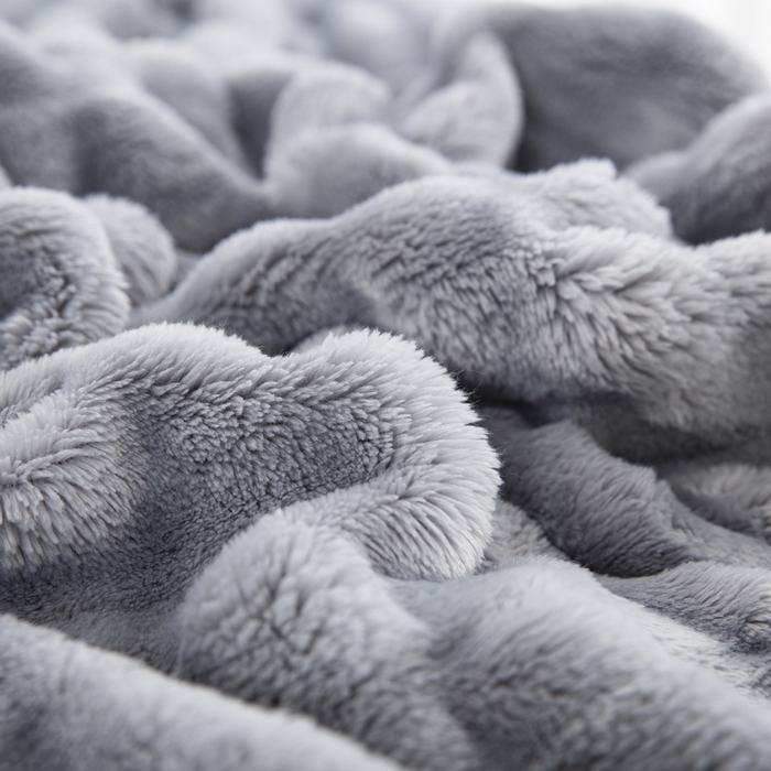 91家纺网 家纺一手货源 找家纺 美伦美焕 2024新款泡泡绒空调毯毛毯 烟灰