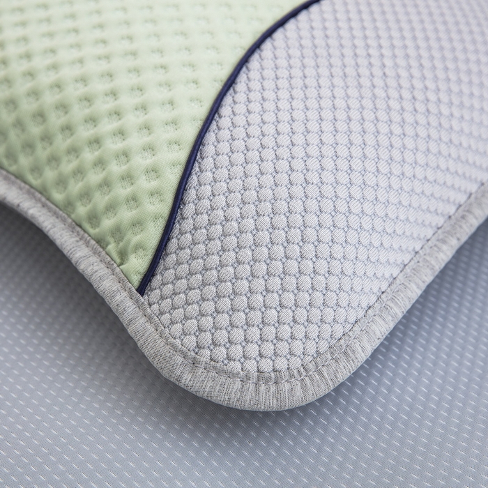 91家纺网 家纺一手货源 找家纺 纽乐 2024新款凉感冰豆豆枕茉莉花填充枕芯 35*55cm/只 绿灰