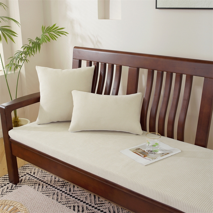 91家纺网 家纺一手货源 找家纺 共鸣沙发垫 2024新款50D高密度高回弹四季款海绵沙发垫 棉朵绒米白