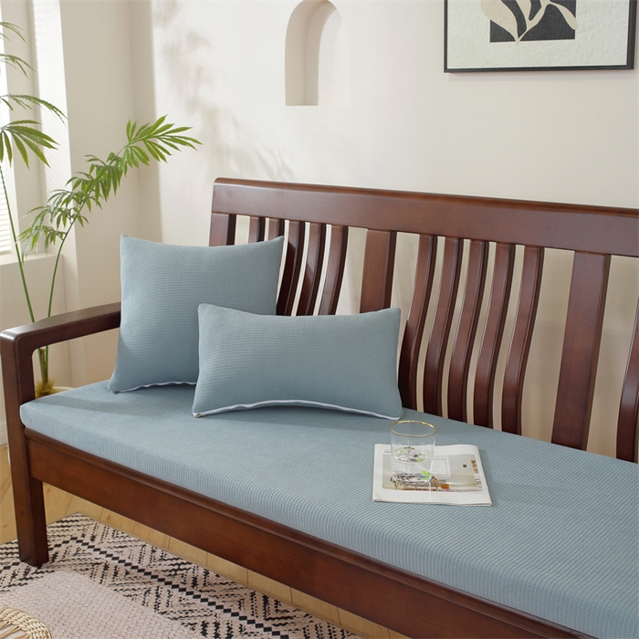 91家纺网 家纺一手货源 找家纺 共鸣沙发垫 2024新款50D高密度高回弹四季款海绵沙发垫 玉米粒绒蓝色