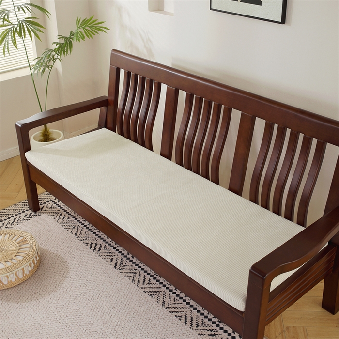 91家纺网 家纺一手货源 找家纺 共鸣沙发垫 2024新款50D高密度高回弹四季款海绵沙发垫 棉朵绒米白