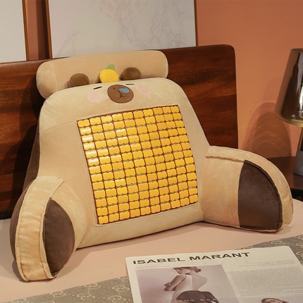 91家纺网 家纺一手货源 找家纺 （总）仟亿莱 2024新款卡皮巴拉加高竹席拥抱式腰靠