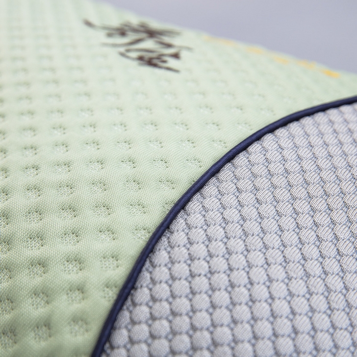 91家纺网 家纺一手货源 找家纺 纽乐 2024新款凉感冰豆豆枕茉莉花填充枕芯 35*55cm/只 绿灰