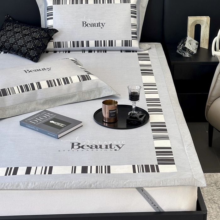 91家纺网 家纺一手货源 找家纺 JUICY 橘滋家纺 2024新款A类数码印花抑菌冰丝床席款床笠款软凉席套件 城市漫步（平席款）