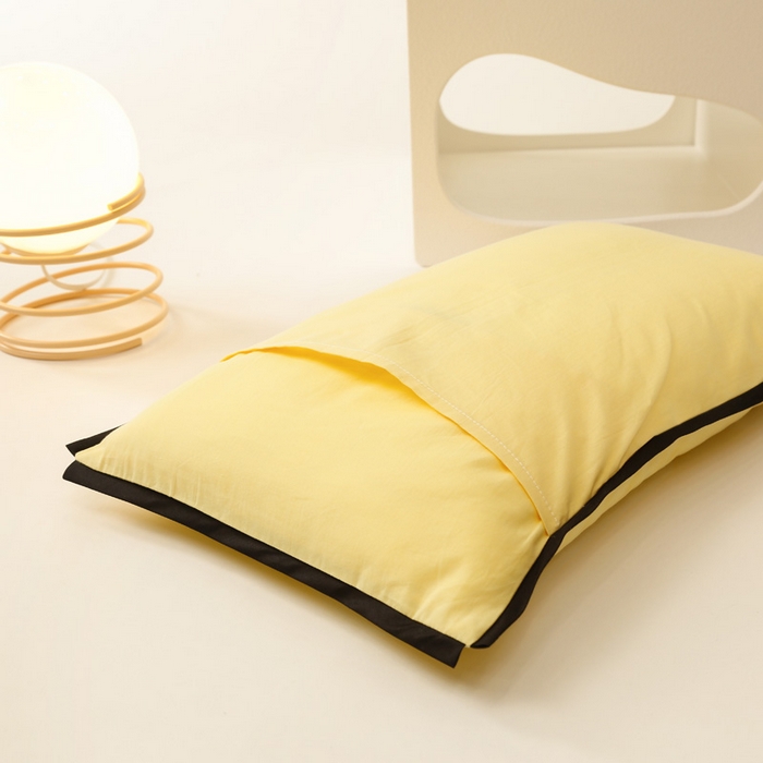 91家纺网 家纺一手货源 找家纺 喜多兔儿童家纺 2024新款高精密纯棉水洗棉枕套 黄色小狗崽