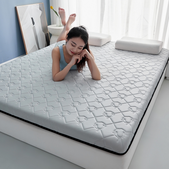 91家纺网 家纺一手货源 找家纺 祁恋婷家居 2024新款牛奶丝乳胶记忆棉床垫【床垫遮盖物】 棉花灰