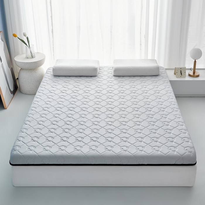 91家纺网 家纺一手货源 找家纺 祁恋婷家居 2024新款牛奶丝乳胶记忆棉床垫【床垫遮盖物】 棉花灰